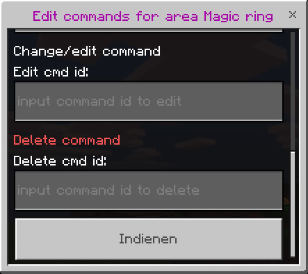 Edit or add commands to area